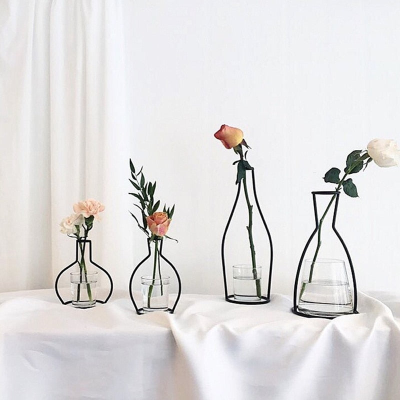 Nordic Style Retro Iron Flower Vases