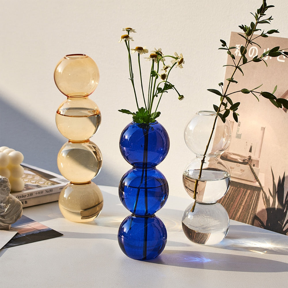 Nordic Design Glass Bubble Vase