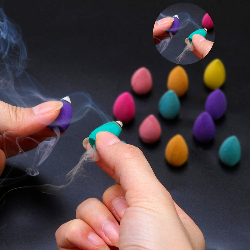 50pcs Mixed Backflow Scented Incense Cones