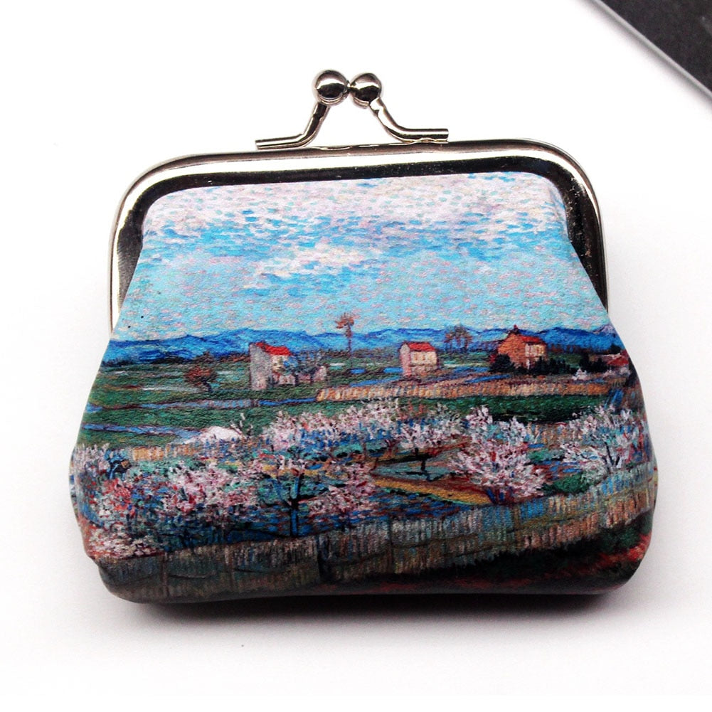 Mini Vintage Oil Painting Coin Purse