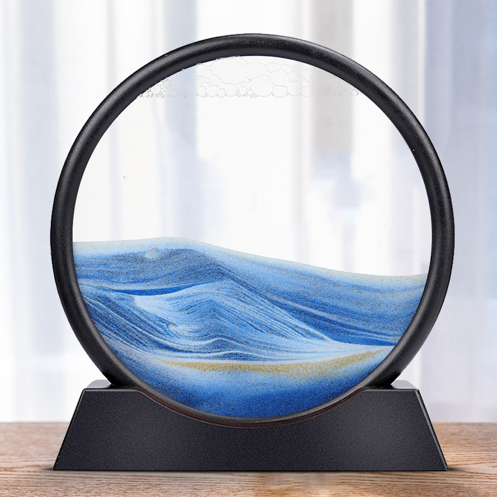 Moving 3D Hourglass Sand Art