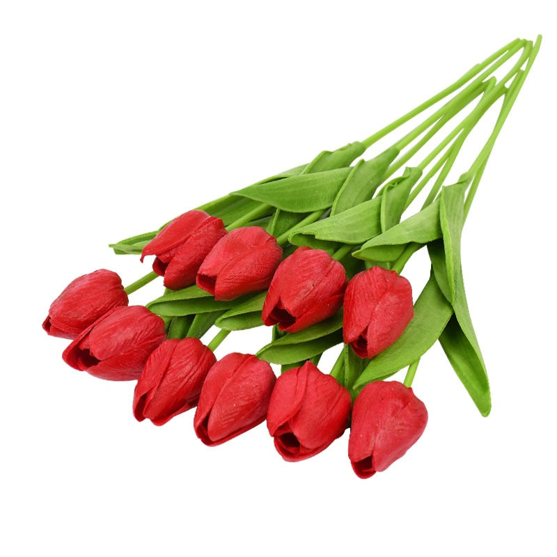 Beautiful 10PC Artificial Tulip Flower Bouquet