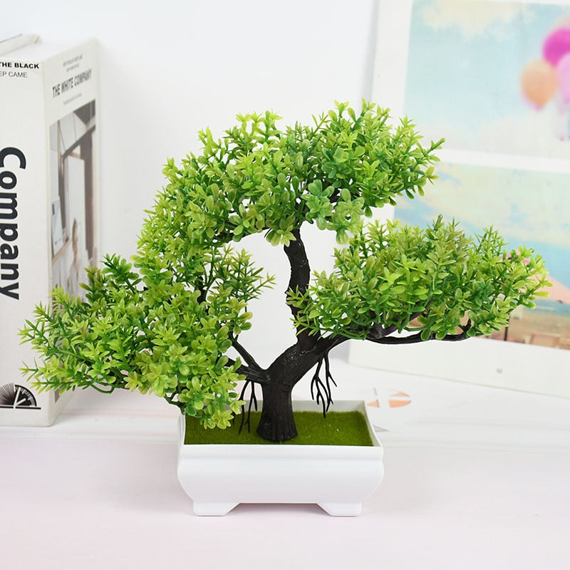 Small Artificial Bonsai Tree Potted Plant