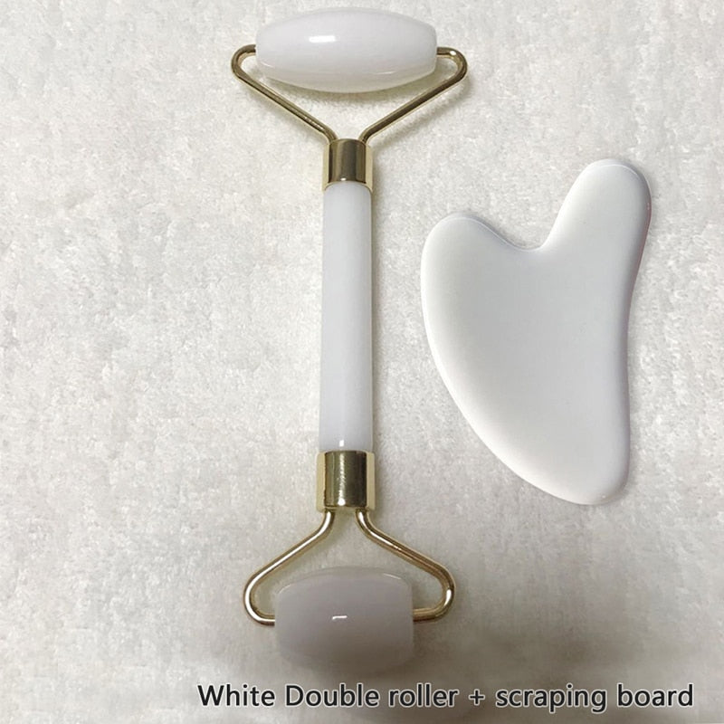 2pc/set Face Massager With Gua Sha Scraper Board