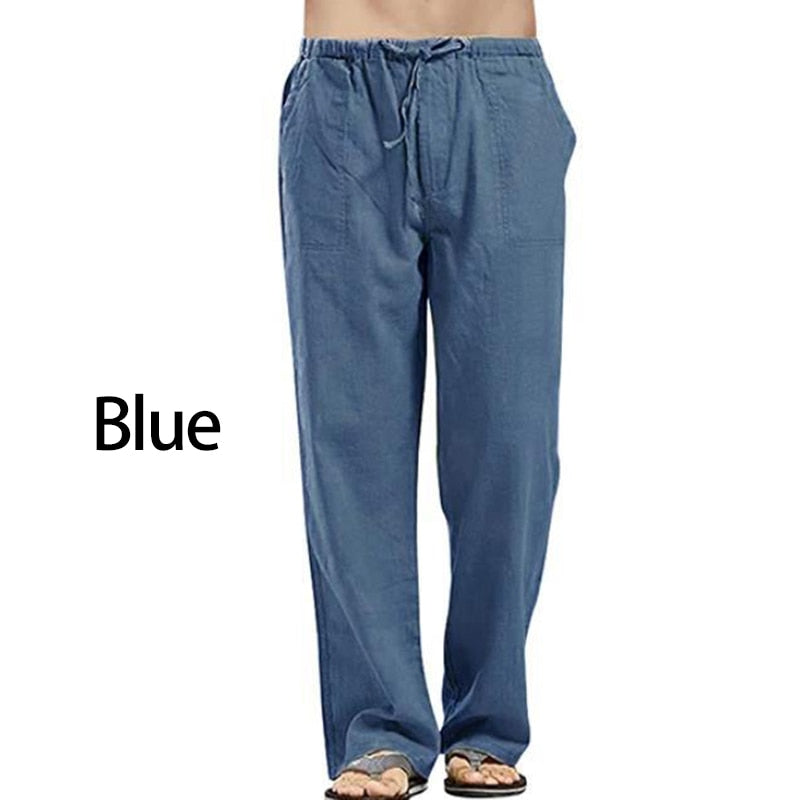 Men's Linen Wide Leg Yoga/Streetwear Pants