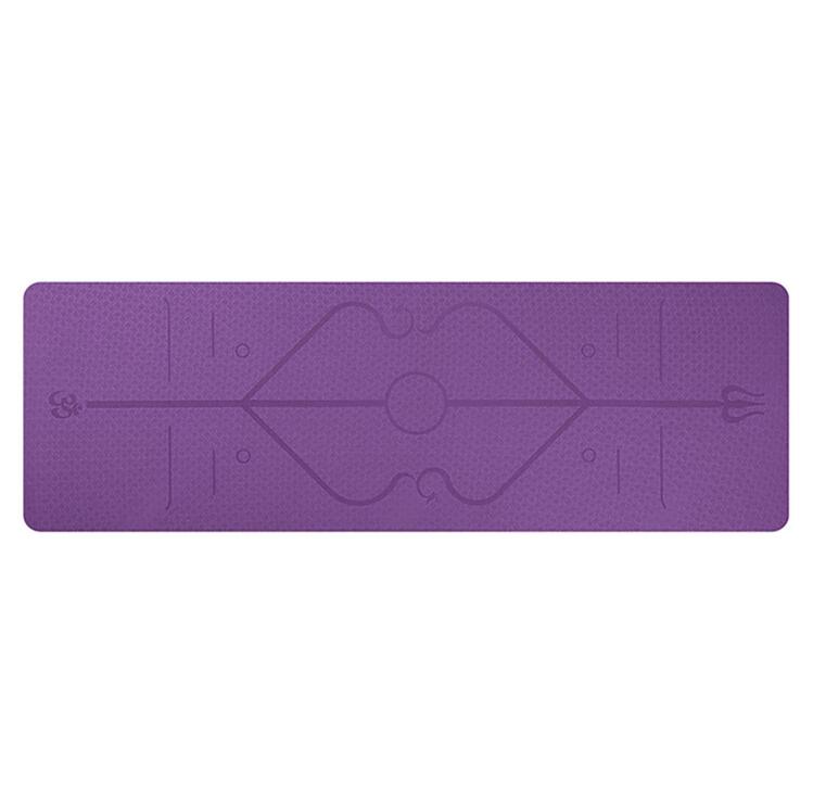 6mm TPE Non Slip Yoga Mat with Position Line