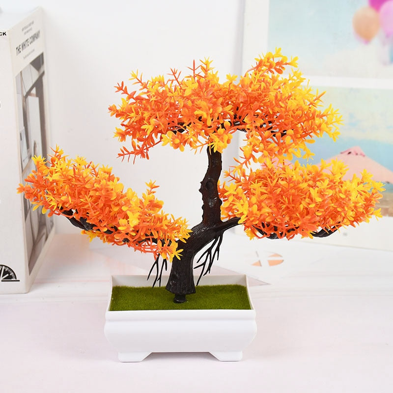 Small Artificial Bonsai Tree Potted Plant