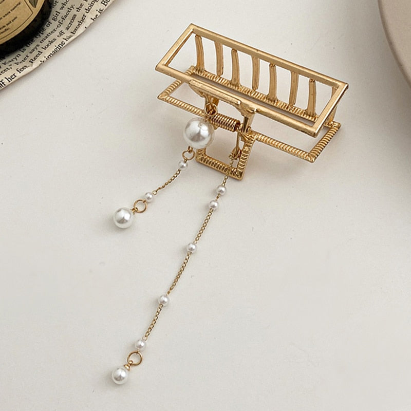 Women's Elegant Geometric Metal Hair Claw Clips