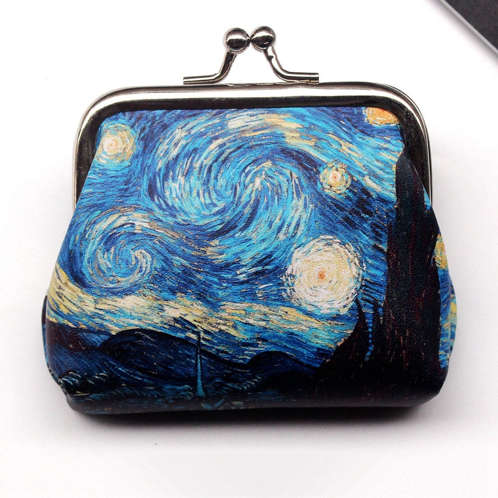 Mini Vintage Oil Painting Coin Purse