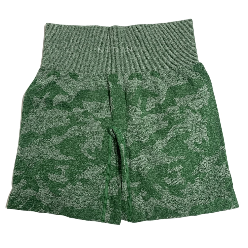 Women's Camo Design Seamless Spandex Shorts