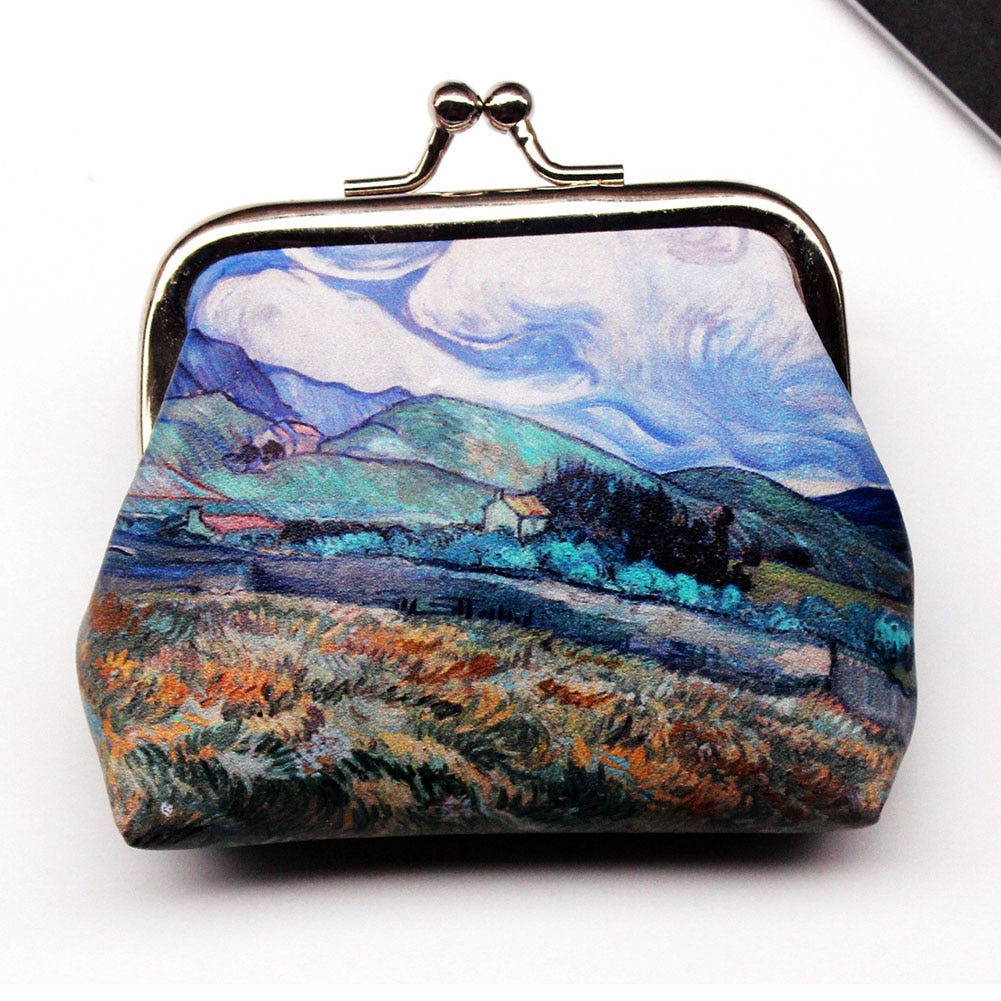 Mini Vintage Oil Painting Coin Purse