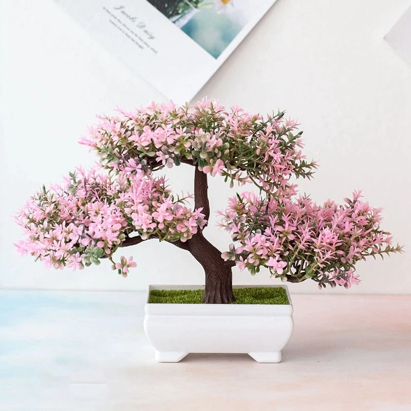 Small Artificial Bonsai Tree Potted Plant