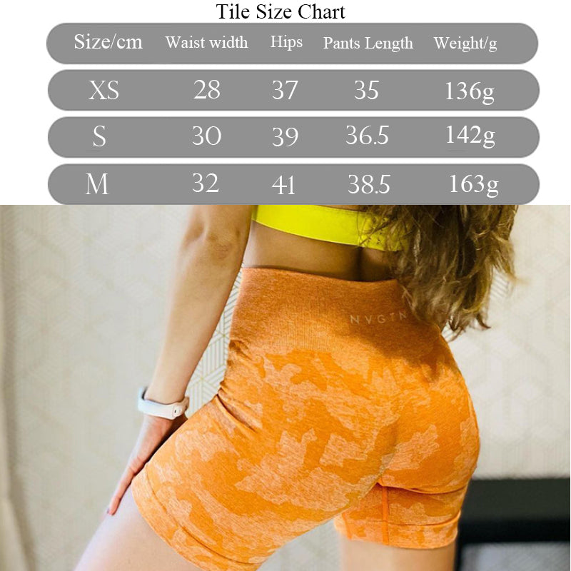 Women's Camo Design Seamless Spandex Shorts